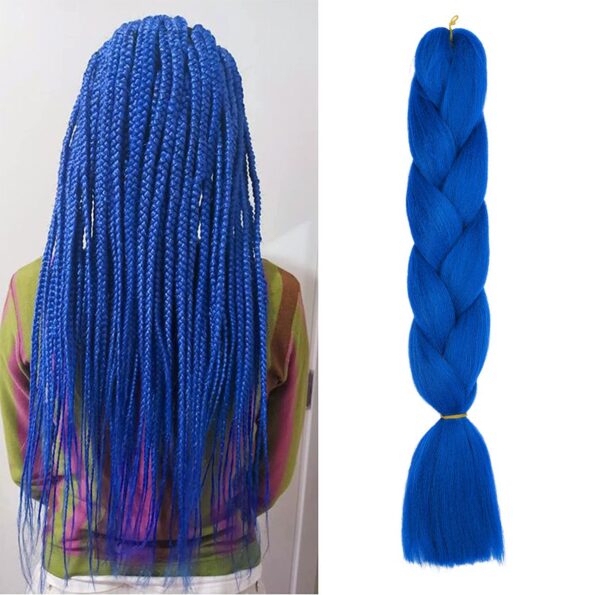 Fiber synthetic hair with long braids (attachment)